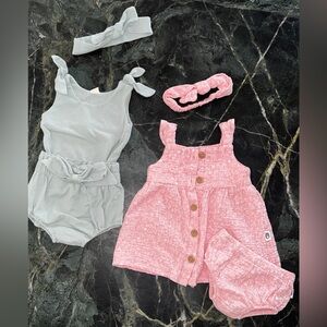 Pink and Mint Green Baby Outfit Sets